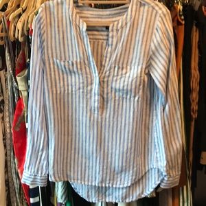 Ann Taylor Linen Top Blouse